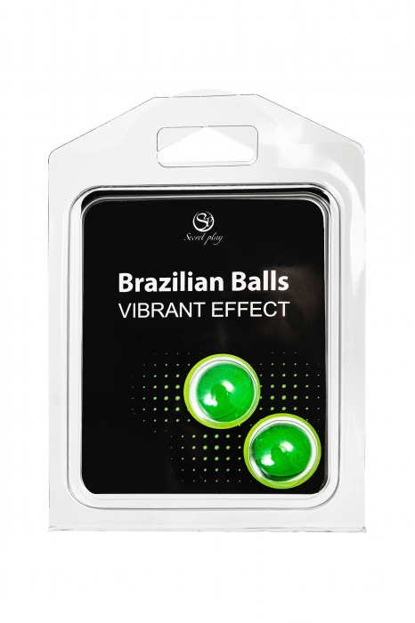 Набор из 2 шариков с массажным маслом Brazilian Balls с эффектом вибрации - Secret Play - купить с доставкой в Серпухове