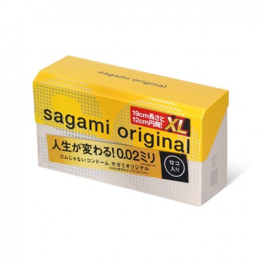 Презервативы увеличенного размера Sagami Original 0.02 XL-size - 12 шт. - Sagami - купить с доставкой в Серпухове