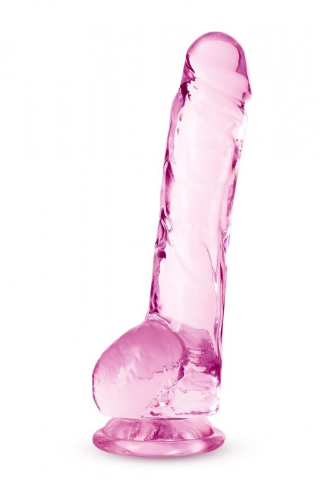 Розовый фаллоимитатор 8 Inch Crystalline Dildo - 19,5 см. - Blush Novelties