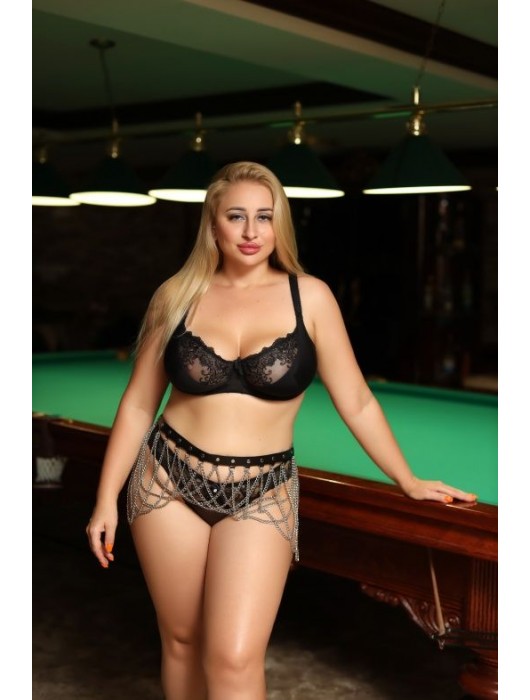 Черно-серебристый пояс-юбочка plus size Efra - БДСМ Арсенал - купить с доставкой в Серпухове