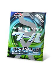 Презерватив Sagami Xtreme Mint с ароматом мяты - 1 шт. - Sagami - купить с доставкой в Серпухове