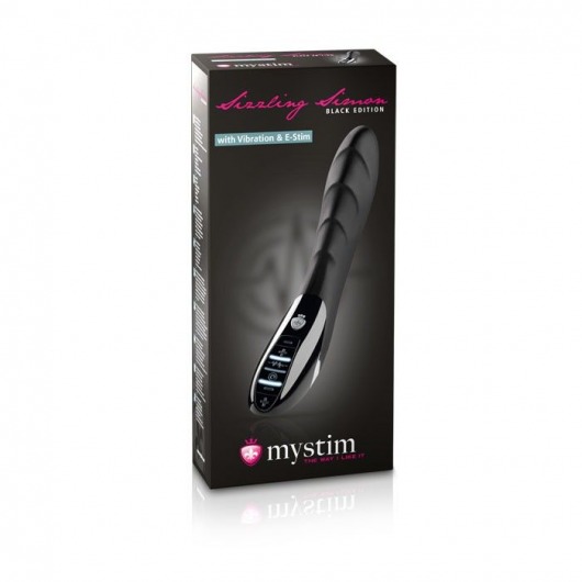 Вибратор с электростимуляцией Sizzling Simon Black Edition - 27 см. - MyStim - купить с доставкой в Серпухове