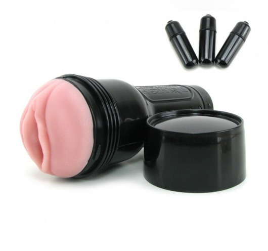 Мастурбатор-вагина Fleshlight - Vibro Pink Lady Touch с вибрацией - Fleshlight - в Серпухове купить с доставкой