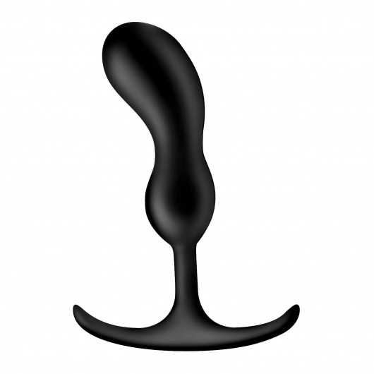 Черный массажер простаты с утяжелителями Premium Silicone Weighted Prostate Plug Medium - 16,3 см. - XR Brands - в Серпухове купить с доставкой