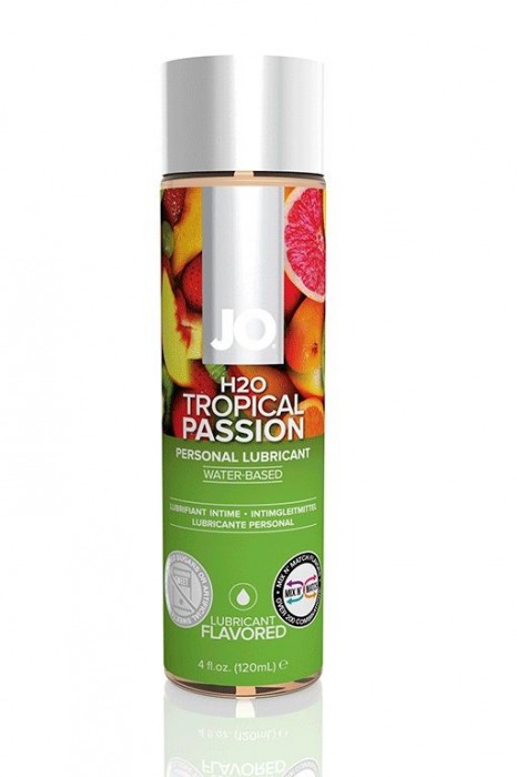 Лубрикант на водной основе с ароматом тропических фруктов JO Flavored Tropical Passion - 120 мл. - System JO - купить с доставкой в Серпухове