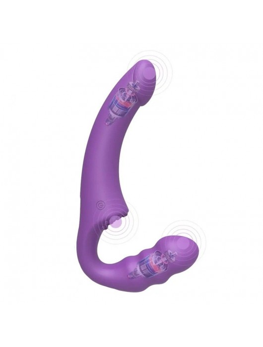 Фиолетовый безремневой страпон Straples Strap-On Dildo - Erokay - купить с доставкой в Серпухове
