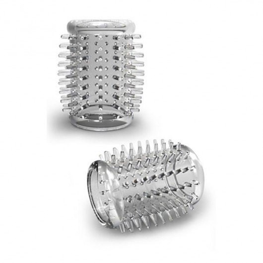 Прозрачная насадка с шипами STAY HARD COCK SLEEVE 01 CLEAR - Blush Novelties - в Серпухове купить с доставкой