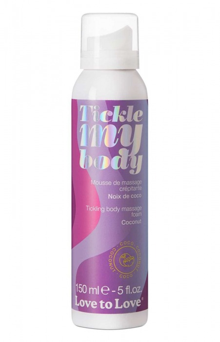 Массажная хрустящая пенка Tickle My Body Coconut с ароматом кокоса - 150 мл. - Love to Love - купить с доставкой в Серпухове
