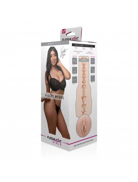 Мастурбатор-вагина Fleshlight Girls - Violet Myers Waifu - Fleshlight - в Серпухове купить с доставкой
