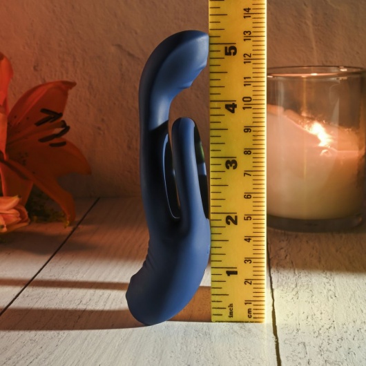 Синее эрекционное виброкольцо с двойным подхватом мошонки Ring Around The Rosy - Zero Tolerance - в Серпухове купить с доставкой