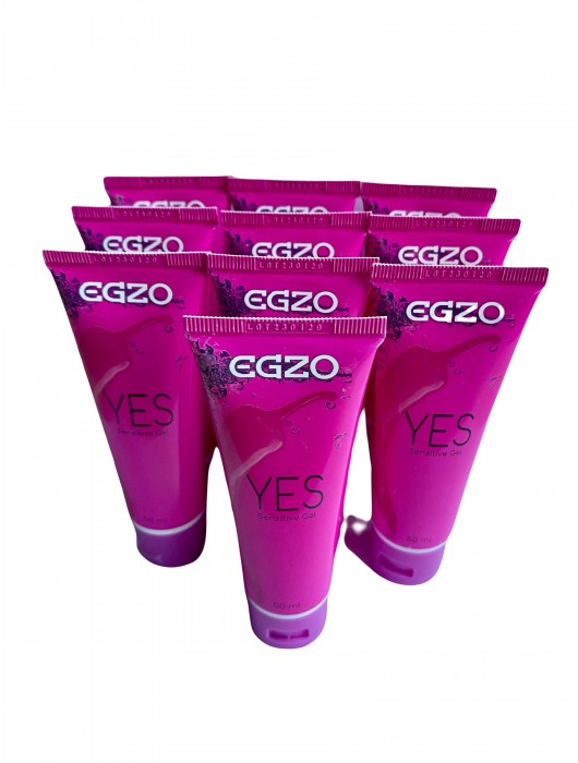 Набор из 10 согревающих лубрикантов на водной основе Egzo Yes (по 50 мл.) - EGZO - купить с доставкой в Серпухове