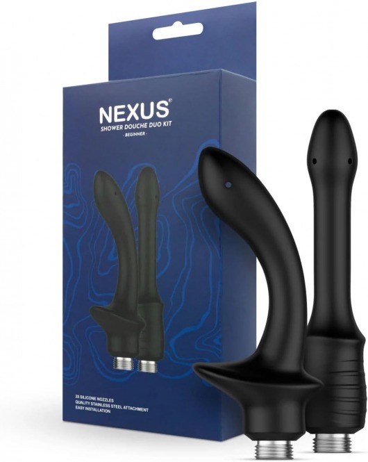 Набор из 2 насадок для анального душа Shower Douche Duo Kit Beginner - Nexus Range - купить с доставкой в Серпухове