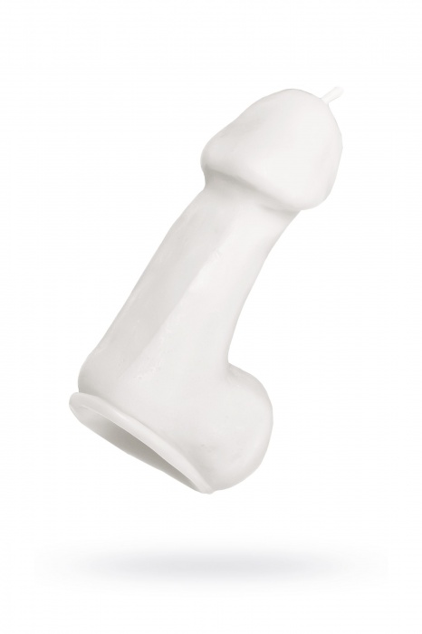 Белая свеча в форме пениса - 47 гр. - Pecado - купить с доставкой в Серпухове