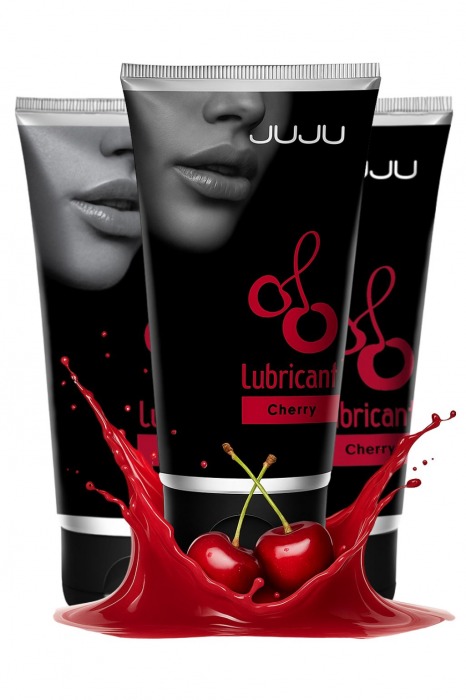 Набор из 3 съедобных лубрикантов JUJU со вкусом вишни - JuJu - купить с доставкой в Серпухове