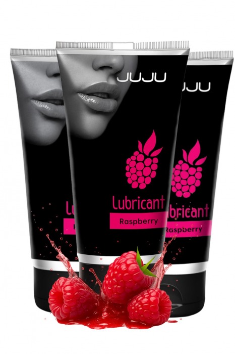 Набор из 3 съедобных лубрикантов JUJU со вкусом малины - JuJu - купить с доставкой в Серпухове