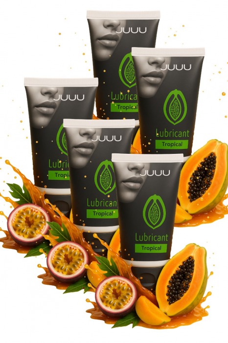 Набор из 5 съедобных лубрикантов JUJU со вкусом тропических фруктов - JuJu - купить с доставкой в Серпухове