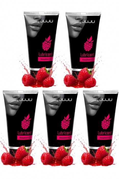 Набор из 5 съедобных лубрикантов JUJU со вкусом малины - JuJu - купить с доставкой в Серпухове
