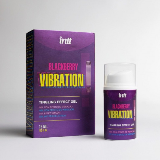 Стимулирующий гель с эффектом вибрации Blackberry Vibration - 15 мл. - INTT - купить с доставкой в Серпухове