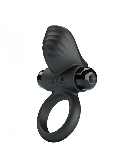 Черное эрекционное кольцо с вибрацией Adrien - Baile - в Серпухове купить с доставкой