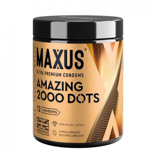 Точечные презервативы MAXUS 2000 Amazing Dots с железным кейсом - 12 шт. - Maxus - купить с доставкой в Серпухове