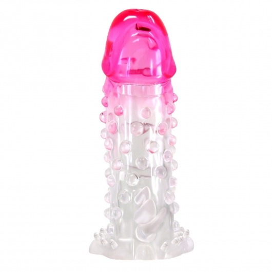 Прозрачно-розовая насадка на пенис Wilford - 13,5 см. - Baile - в Серпухове купить с доставкой