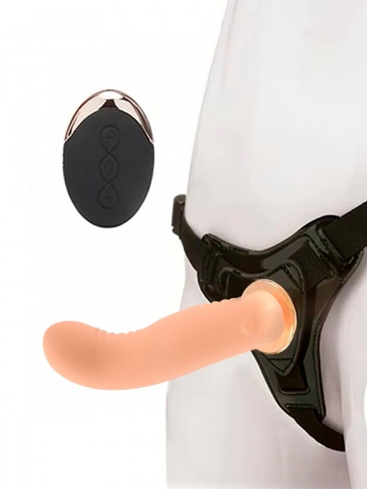 Женский вибрострапон со съемной насадкой и пультом ДУ - Erokay - купить с доставкой в Серпухове