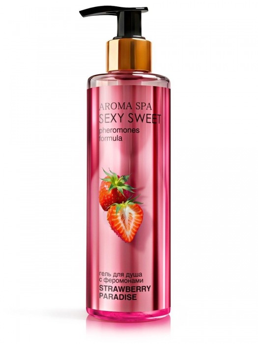 Гель для душа с феромонами и ароматом клубники Strawberry Paradise - 200 мл. -  - Магазин феромонов в Серпухове