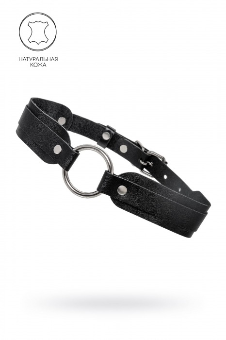Черный кожаный чокер-ошейник со скруглёнными углами - Pecado - купить с доставкой в Серпухове