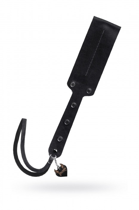 Черный кожаный пэддл - 32 см. - Pecado - купить с доставкой в Серпухове