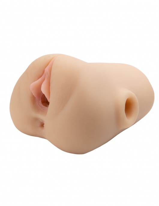 Телесный мастурбатор с вибрацией Double Pounder Vibrating Squeeze Stroker - Pipedream - в Серпухове купить с доставкой