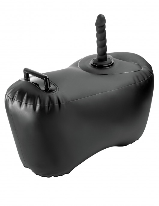 Черное надувное кресло с платформой для фиксации дилдо Body Dock Inflatable Love Seat - Pipedream - купить с доставкой в Серпухове