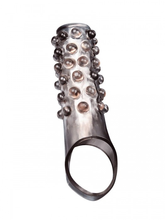 Дымчатая насадка на пенис с выпуклостями - 11 см. - Sex Expert - в Серпухове купить с доставкой