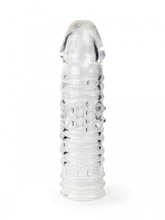Прозрачная закрытая насадка на пенис - 17 см. - Sex Expert - в Серпухове купить с доставкой