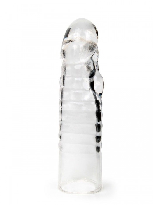 Прозрачная закрытая насадка на член - 15 см. - Sex Expert - в Серпухове купить с доставкой