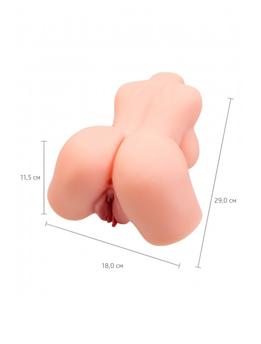 Реалистичный мастурбатор в форме женского тела с 2 любовными входами - No Name - в Серпухове купить с доставкой