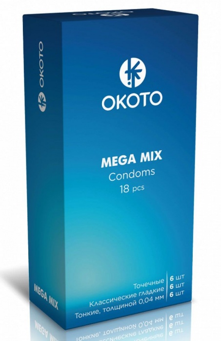 Презервативы OKOTO Mega Mix - 18 шт. - Sitabella - купить с доставкой в Серпухове