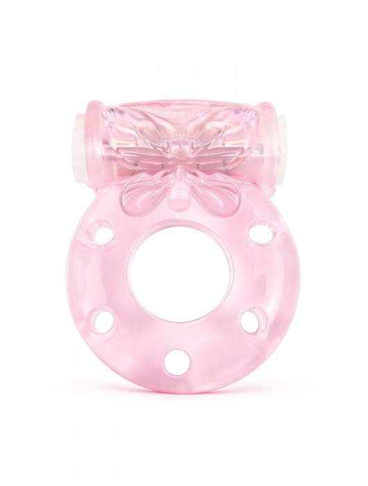 Розовое эрекционное виброкольцо с бабочкой - 1137 - в Серпухове купить с доставкой