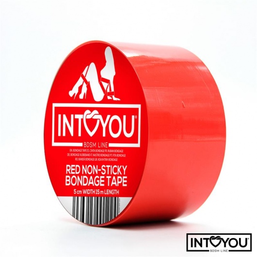 Красный скотч для фиксации Non-Sticky Bondage Tape - 15 м. - Intoyou - купить с доставкой в Серпухове