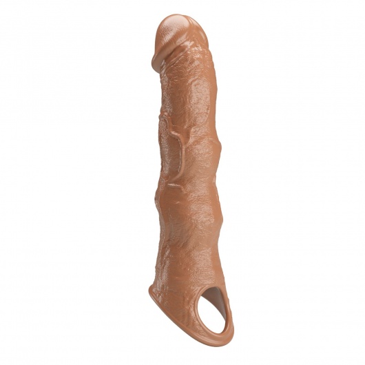 Карамельный фаллоудлинитель с 3 вставками - 28 см. - Baile - в Серпухове купить с доставкой