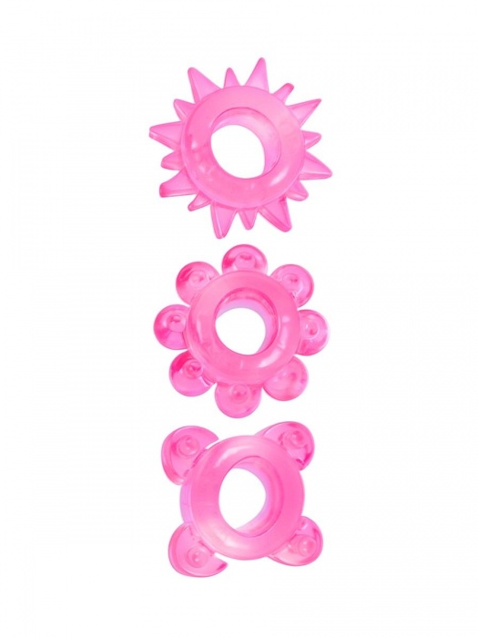 Комплект из 3 розовых эрекционных колец - Erowoman-Eroman - в Серпухове купить с доставкой
