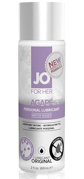 Лубрикант на водной основе для женщин JO AGAPE LUBRICANT ORIGINAL - 60 мл. - System JO - купить с доставкой в Серпухове