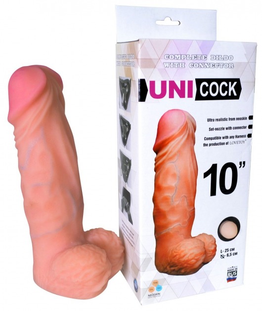 Фаллическая насадка Харнесс UNICOCK 10  - 25 см. - LOVETOY (А-Полимер) - купить с доставкой в Серпухове