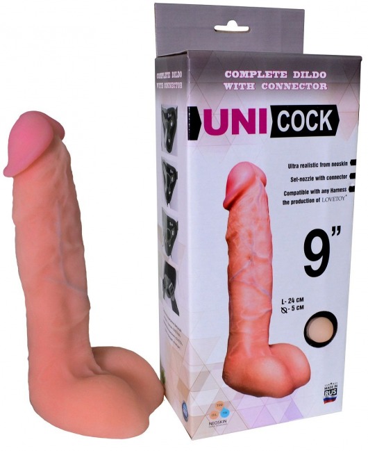 Фаллическая насадка Харнесс UNICOCK 9  - 24 см. - LOVETOY (А-Полимер) - купить с доставкой в Серпухове