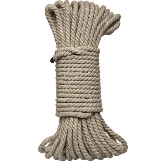 Бондажная пеньковая верёвка Kink Bind   Tie Hemp Bondage Rope 50 Ft - 15 м. - Doc Johnson - купить с доставкой в Серпухове