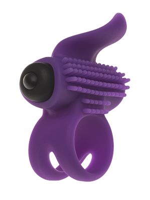 Эрекционное кольцо с подхватом мошонки и стимуляцией клитора Bullet Lastic Ring - Adrien Lastic - в Серпухове купить с доставкой