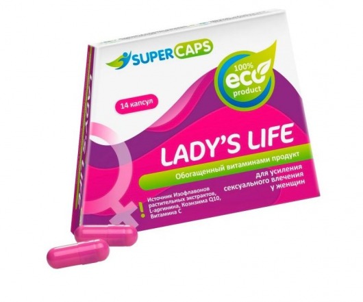 Возбуждающие капсулы Ladys Life - 14 капсул (0,35 гр.) - SuperCaps - купить с доставкой в Серпухове