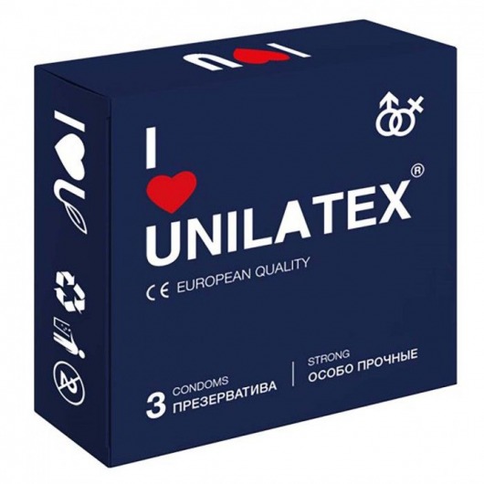 Ультрапрочные презервативы Unilatex Extra Strong - 3 шт. - Unilatex - купить с доставкой в Серпухове