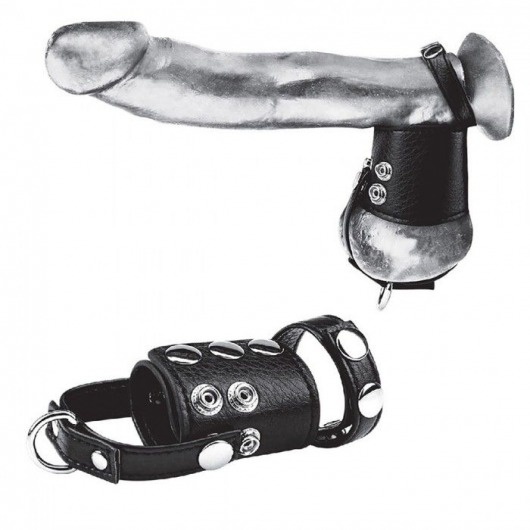 Кольцо на член и мошонку Cock Ring With 2  Ball Stretcher And Optional Weight Ring - BlueLine - в Серпухове купить с доставкой