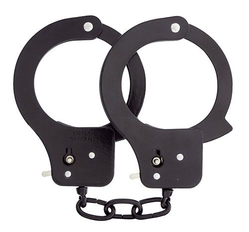 Чёрные наручники из листового металла BONDX METAL CUFFS BLACK - Dream Toys - купить с доставкой в Серпухове