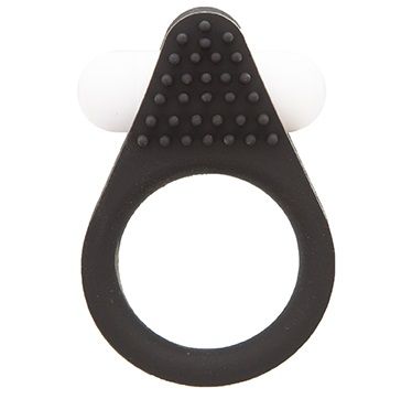 Чёрное эрекционное кольцо LIT-UP SILICONE STIMU RING 1 BLACK - Dream Toys - в Серпухове купить с доставкой